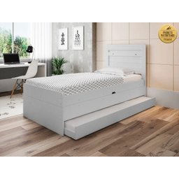 Cama Bau Solteiro Larissa Branco com Cama Auxiliar Dani Framar - 5