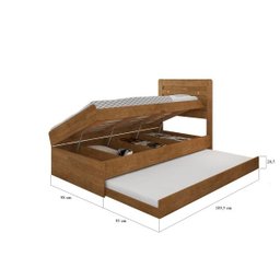 Cama Bau Solteiro Larissa Malbec com Cama Auxiliar Dani Framar - 2