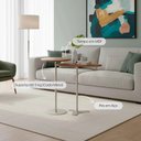 Ver imagem 2 de Kit 2 Mesas Laterais Orgânica Botanic - Canella C/ Champanhe