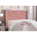 Ver imagem 2 de Cabeceira Cama Box Solteiro 90 Cm Tania Veludo Rosa S04 - D'Rossi