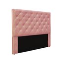 Ver imagem 1 de Cabeceira Cama Box Solteiro 90 Cm Tania Veludo Rosa S04 - D'Rossi