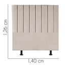 Ver imagem 3 de Cabeceira Estofada Casal 140CM Cora Courino Bege - D A DECOR D&A Decor