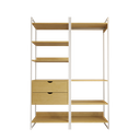 Ver imagem 2 de Dois Modulo para Closet Industrial Ferro Branco Tampo Canela