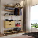 Ver imagem 1 de Dois Modulo para Closet Industrial Ferro Branco Tampo Canela