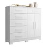 Cômoda Grande Casal com 6 Gavetas 2 Portas Branco Xangai com Pés Albatroz - 2