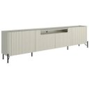 Ver imagem 2 de Rack New Bend 260 cm Porta Frisada Incolar Luna com Pé Preto