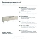 Ver imagem 6 de Rack New Bend 260 cm Porta Frisada Incolar Luna com Pé Preto