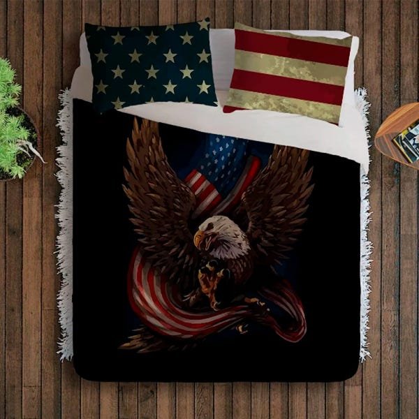 Jogo Cama Casal - Bandeira Estados Unidos - Águia - EUA