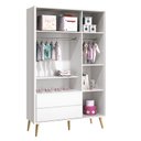 Ver imagem 6 de Quarto de Bebê Theo 3 Portas com Cômoda Branco Acetinado Pés Madeira Natural - Reller