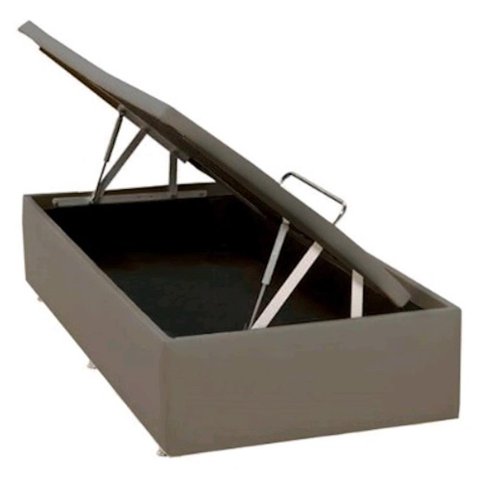 Base Baú Ortobom Physical Corino Solteiro Bege 88x188x39