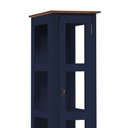 Ver imagem 2 de Cristaleira 1 Porta e Laterais em Vidro 2 Prateleiras 60111 Linz Móveis -Azul Petróleo/Imbuia Glazer
