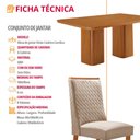 Ver imagem 7 de Mesa de Jantar Eloise 180cm Tampo MDF Laminado Canto Copo com 6 Cadeiras Carolina