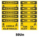 Ver imagem 2 de Placa Perigo Cerca Elétrica Alumínio Frente Verso Tam 17,5x12,7 - 50un
