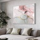 Ver imagem 1 de Quadro Decorativo em Canvas Abstrato Mármore Prime Luxo TaColado Moldura Flutuante 4,5cm Freijó 120