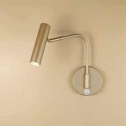 Arandela Articulada Liga Desliga Parede Cama Interruptor:dourado Fosco - 1