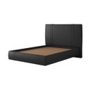 Ver imagem 4 de Cama Moderna Aspen Casal Box com Cabeceira Estofada Base Flutuante Pu Preto G99 - Gran Belo