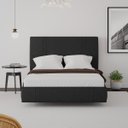 Ver imagem 5 de Cama Moderna Aspen Casal Box com Cabeceira Estofada Base Flutuante Pu Preto G99 - Gran Belo