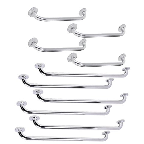 Barra Alça Apoio Kit 4 Uni 40cm 6 Uni 70cm Banheiro Box Escada Corrimao Suporte Anti Queda Idoso Cad