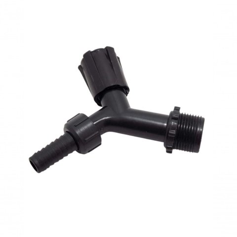 Torneira para Jardim Plástico ABS com Bico para Mangueira Água Fria Preto Pádova