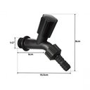 Ver imagem 3 de Torneira para Jardim Plástico ABS com Bico para Mangueira Água Fria Preto Pádova