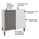 Ver imagem 5 de Armário de Cozinha Balcão 1 Porta Canto Reversível 80x54,5 cm Vitória Rimo Branco/Areia Móveis Rimo