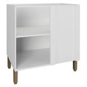 Ver imagem 2 de Armário de Cozinha Balcão 1 Porta Canto Reversível 80x54,5 cm Vitória Rimo Branco/Areia Móveis Rimo