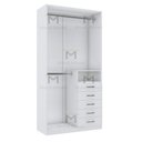 Ver imagem 2 de MÓDULO CLOSET 200X45X100 C/ 5 GAVETAS E CABIDEIRO DUPLO M367.B MUNDI MOVEIS