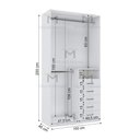 Ver imagem 5 de MÓDULO CLOSET 200X45X100 C/ 5 GAVETAS E CABIDEIRO DUPLO M367.B MUNDI MOVEIS