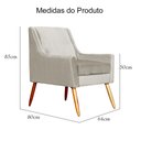Ver imagem 6 de Poltrona Ariane Luxo Suede Bege