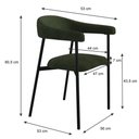 Ver imagem 3 de Conjunto 2 Cadeiras de Jantar Joy Tecido Boucle Est.Preta