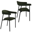 Ver imagem 2 de Conjunto 2 Cadeiras de Jantar Joy Tecido Boucle Est.Preta