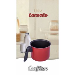Jogo Canecao Leiteira Fervedor Antiaderente 12/14/16 Vermelho - 4