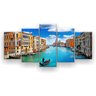 Quadro Decorativo Canal De Veneza 129x61 5 Peças - 1
