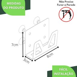 Porta Esponja De Pia Inox Com Adesivo Suporte Bucha ELG - 6