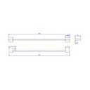 Ver imagem 2 de Porta Toalha Polo 500mm Gold - Deca Deca Metais