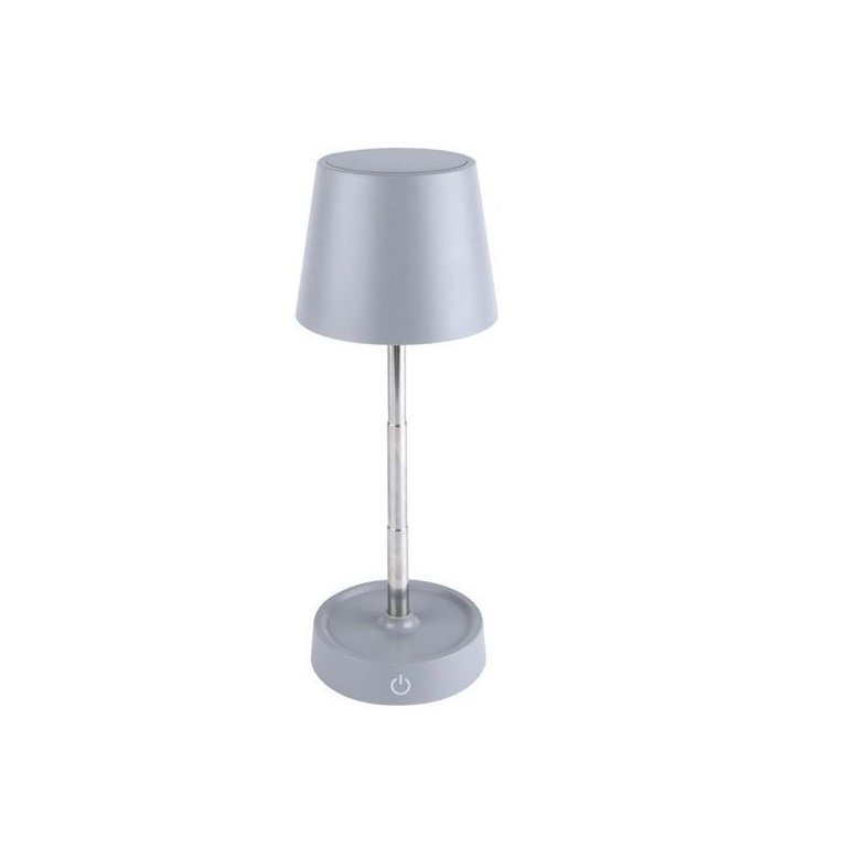 Luminária Mesa Led 3 Tons Usb Touch Retrátil Luna 10cmx10cmx28cm Cinza Plástico Luminária Mesa Led 3 Tons Usb Touch Retrátil Luna 10cmx10cmx28cm Cinza Plástico