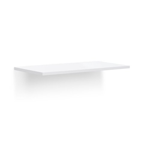 Prateleira Retangular (Selo Fsc) 60 x 25 cm Branca com Suporte Invisível Bemfixa
