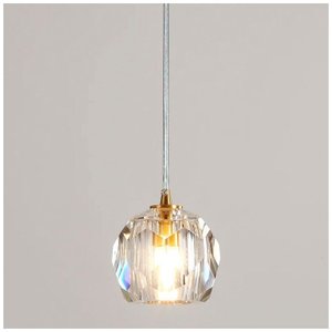 Lustre Globo Vidro Pendente Cristal Globinho Led Luminária Moderna