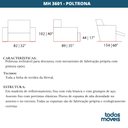 Ver imagem 6 de Poltrona Reclinável Mh-3601 Herval Estofada Linho Cinza C