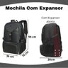 Mochila Motoqueiro Moto Expansor Resistente Capacete Grande:preto - 6