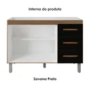 Ver imagem 5 de Balcao para Pia 3g 2p 120 Cm Bianca Savana Preto Mobbs