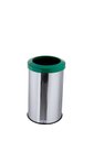 Ver imagem 1 de Lixeira Aço Inox Com Aro Plástico Lixo Reciclável Cozinha 20 Litros - Verde