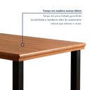 Ver mais imagens de Mesa de Jantar 6 Lugares Tampo de Madeira Maciça Pinus 160x90cm Athenas Marrom Preto/Marrom
