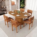 Ver imagem 3 de Kit 05 Cadeiras para Sala de Jantar Cozinha Living Estofada Dara L02 Couríssimo Canela - Lyam Decor