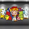 Romero Brito Quadro Mosaico 5 Peças 1,20x0,70cm Rb 03 - 1