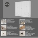 Ver imagem 5 de Guarda Roupa 240cm C/ 6 Portas de Abrir e 4 Gavetas 100% Mdf Cor:branco