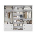 Ver imagem 4 de Guarda Roupa 240cm C/ 6 Portas de Abrir e 4 Gavetas 100% Mdf Cor:branco