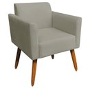 Ver imagem 1 de Poltrona Decorativa Isabella Pés Palito Madeira Suede Nude - Gran Belo