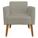 Ver imagem 6 de Poltrona Decorativa Isabella Pés Palito Madeira Suede Nude - Gran Belo