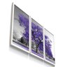 Kit 3 Quadro Decorativo Arvore Paisagem Folhagem Roxo - 1